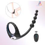 Vòng Đeo Mát Xa Bìu Và Hậu Môn Kiểu Chuỗi Hạt Điều Khiển Từ Xa