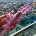 Chày rung ngoáy âm đạo mát xa rung lắc - Dương vật Silicon gai AGW043