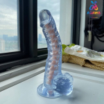 Dương vật giả xương sống uốn nắn 360 độ trong suốt cao cấp AGW30