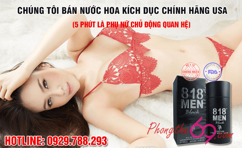 Mua nước hoa kích dục nữ 818 Men Black tại phongthe69.com
