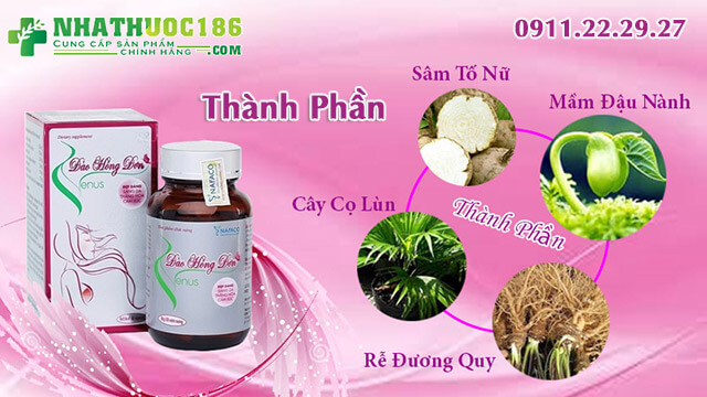 Giới thiệu về Viên Uống Đào Hồng Đơn Venus Giúp Vòng 1 To Và Hấp Dẫn
