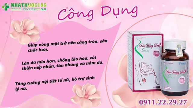 Công dụng của Viên Uống Đào Hồng Đơn Venus Giúp Vòng 1 To Và Hấp Dẫn