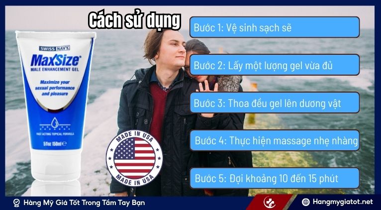 Cách sử dụng Gel Bôi Swiss Navy MAX Size Cream